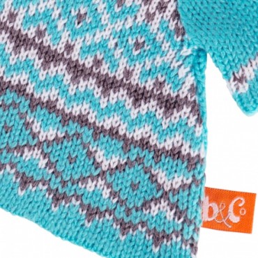 Голубой вязаный свитер BudiBasa для Лили 27 см