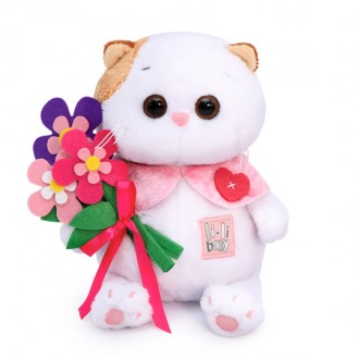 Кошечка Ли-Ли BABY с цветами из фетра (20 см)