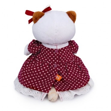Кошечка Лили в бордовом платье (24 см)