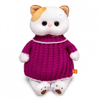 Кошечка Лили в свитере с косами (24 см)