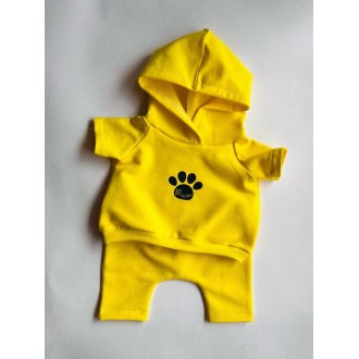 Костюм спортивный желтый Meow для Басика 30 см