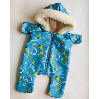 Теплый комбинезон Космос для Басика 30 см