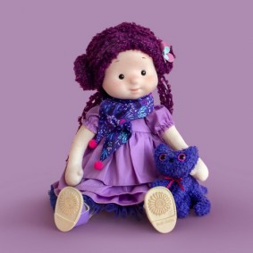 Тиана с кошечкой Черничкой (38 см)