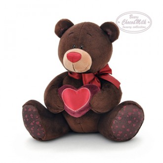 Игрушка мягкая Мишка Orange Choco с сердцем (15 cм)