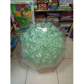 Зонтик прозрачный купол "Листики" (65 см)