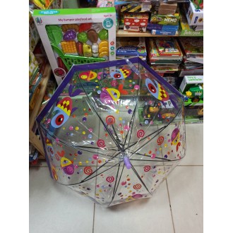 Зонтик купол прозрачный "Рыбки" (65 см)